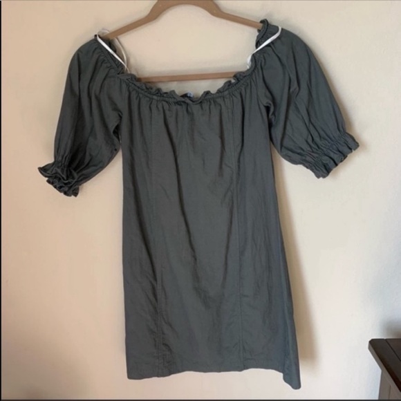 Lulus Dark Forest Green Off Shoulder Lace-up Dress - Picture 8 of 14